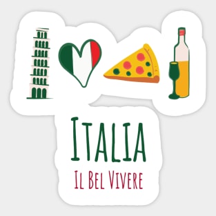 Italy: The Good Life Sticker